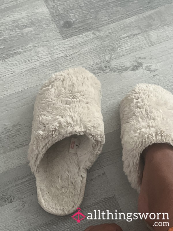 Very Well-Worn Fluffy Slippers