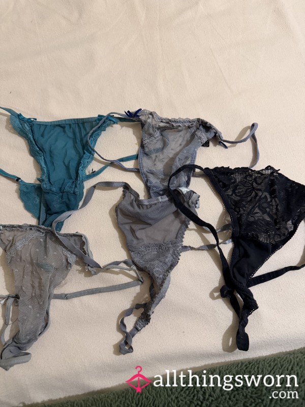 Very Well Worn G-strings, Owned For Years! Pick A Colour And Pick How Many Days Wear You Would Like ❤️
