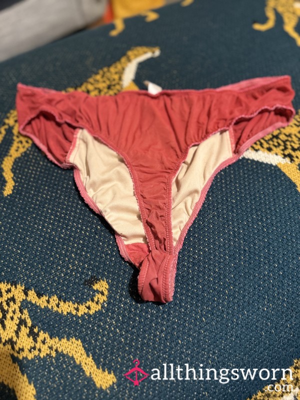 Very Well Worn Loved Red Thong