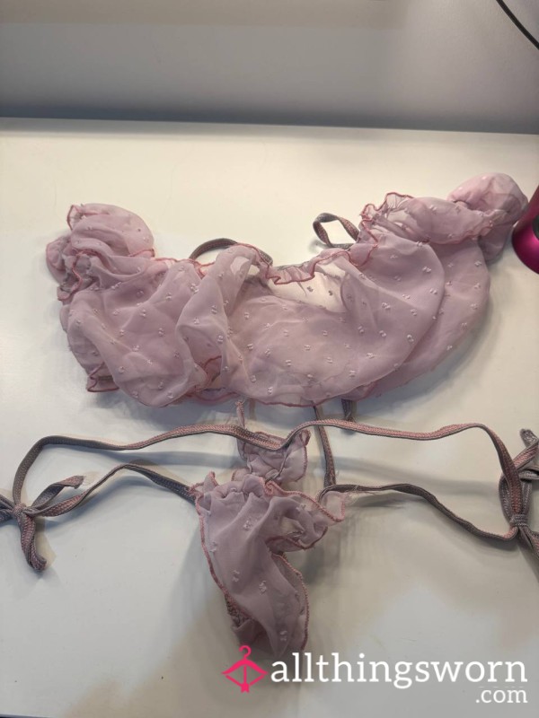 Very Well Worn Pink Lingerie - 10 Years Old!