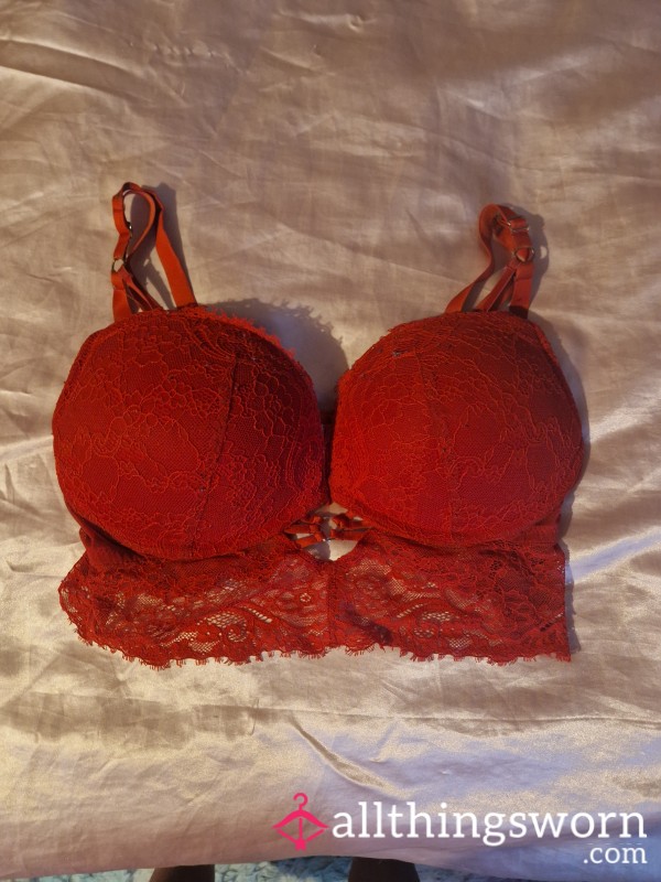 Very Well Worn Red Bra