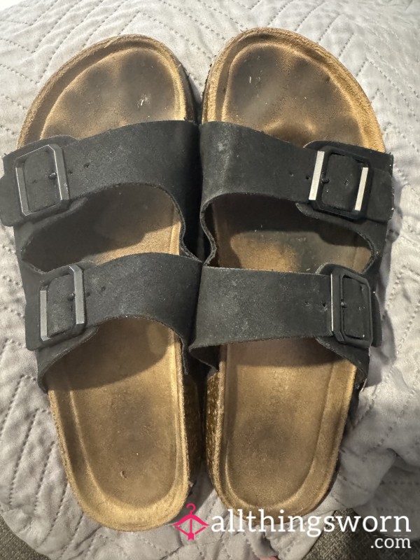 Very Well Worn Sandals With Toe Prints
