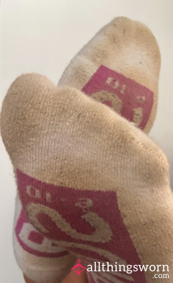 Very Well-Worn Smelly Dirty Gym Ankle Socks