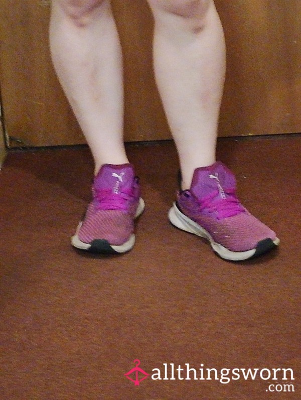 Very Well Worn Purple Trainers UK Size5