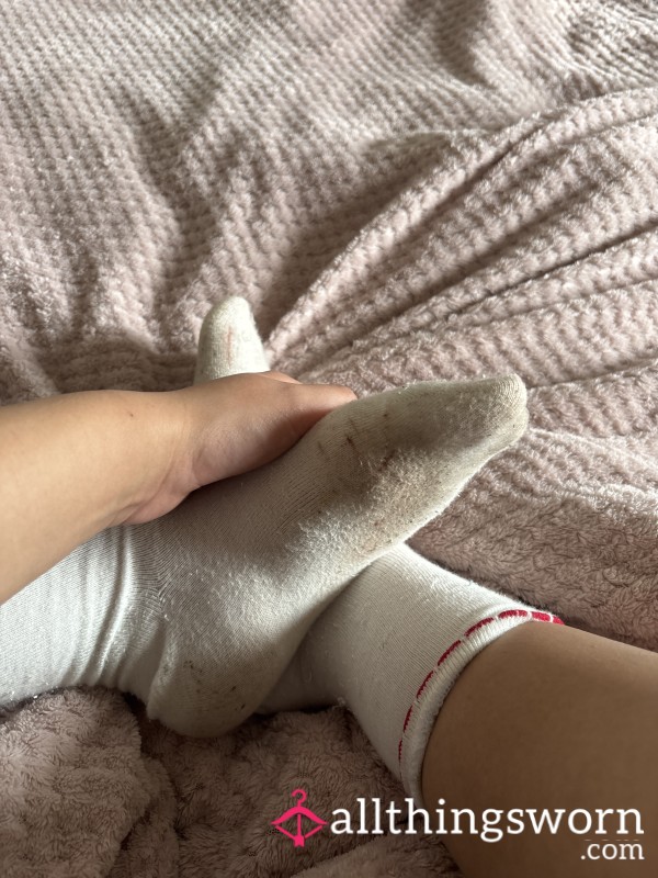 Very Well-worn White Crew Socks