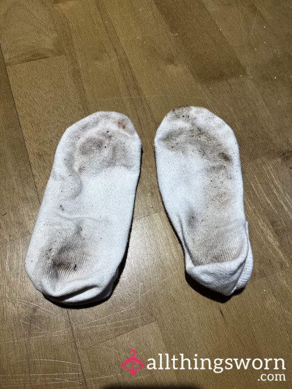Very Well Worn White Socks