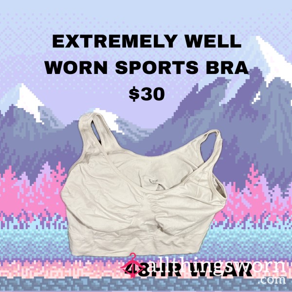 Very Well Worn White Sports Bra