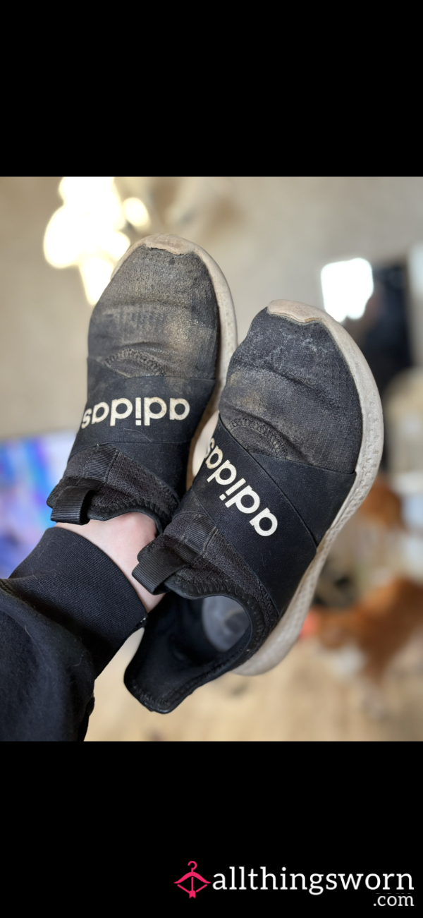 VERY WORN ADIDAS RUNNERS