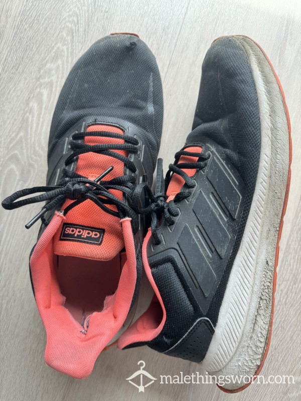 Very Worn Adidas Trainers Size UK 10, US 11