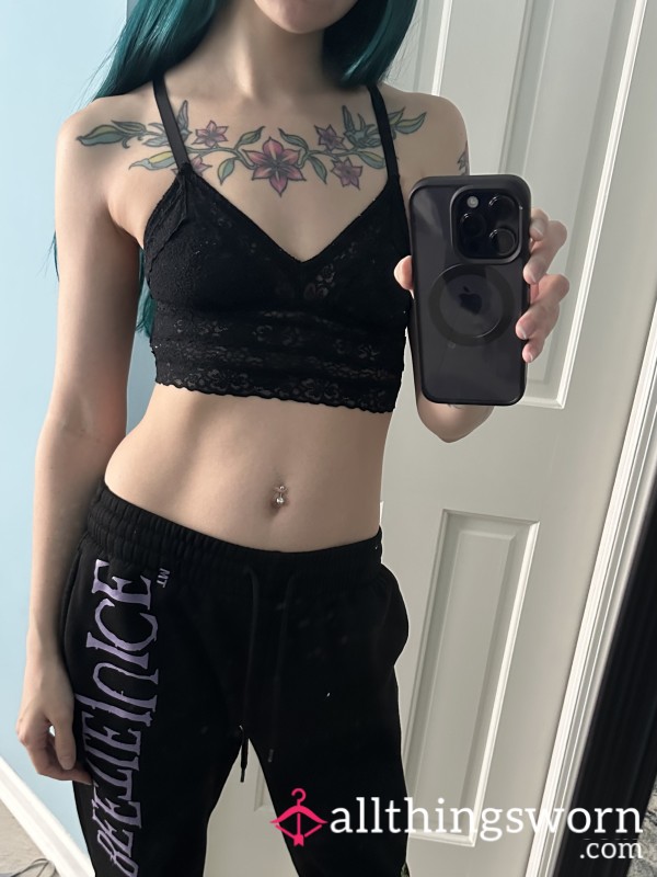 Very Worn Black Bralette
