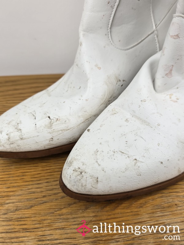 Very Worn Dirty Cowboy Boots