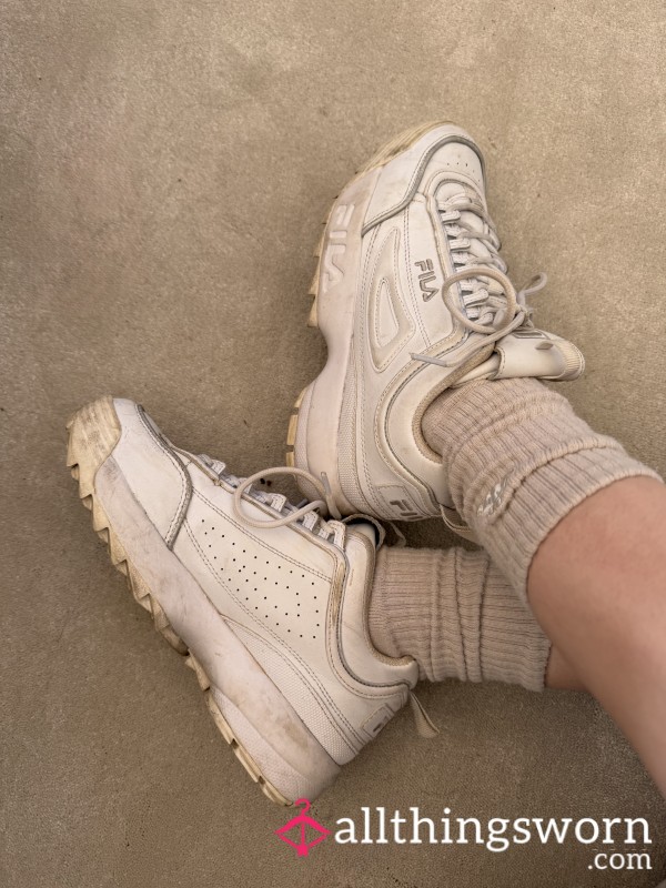 Very Worn FILA Trainers – Long Days, Lots Of Steps 🤍