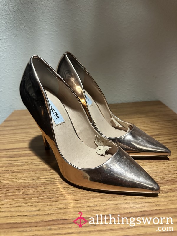 Very Worn Gold Heels