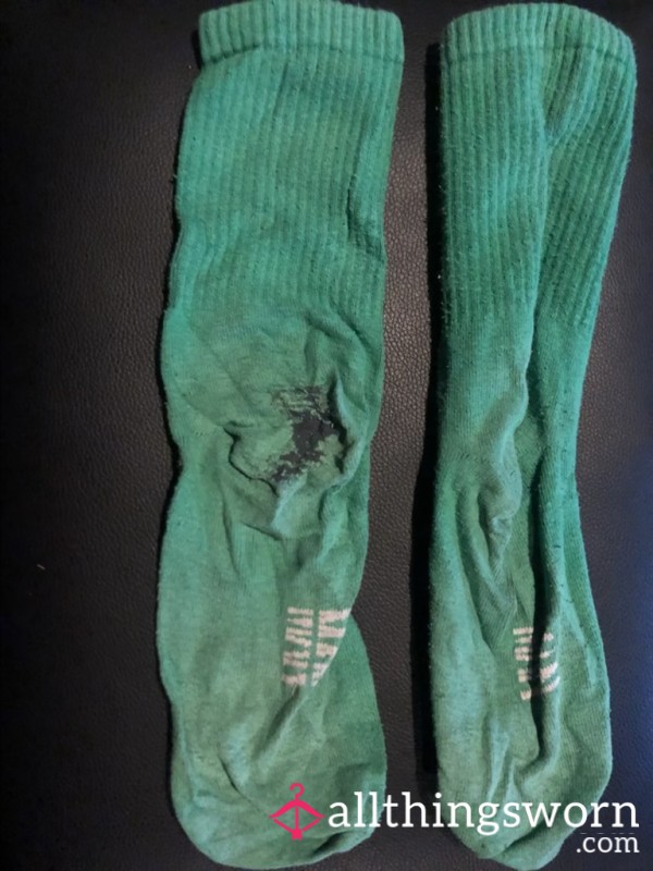 Very Worn Green Socks💚
