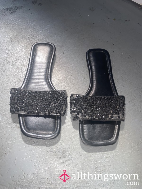 Very Worn Holiday Slippers