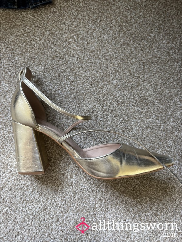Very Worn In Gold Heels X