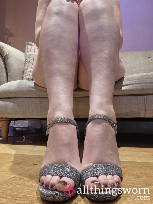 Very Worn In Silver High Heels