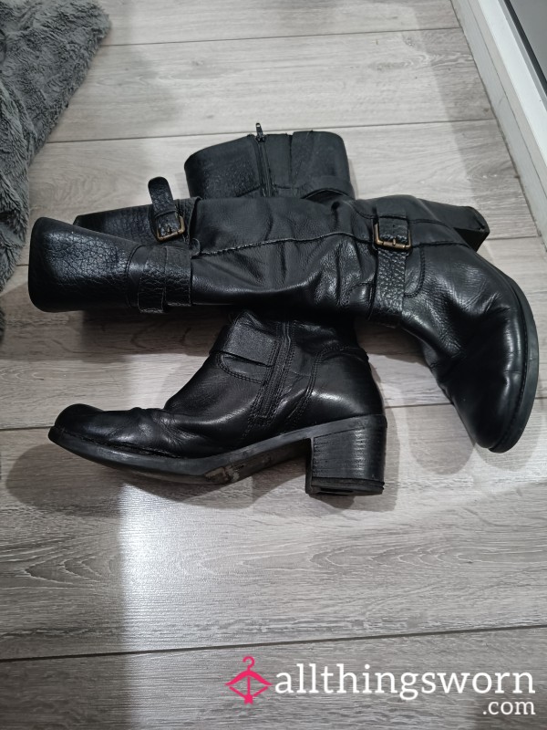 Very Worn Leather Boots