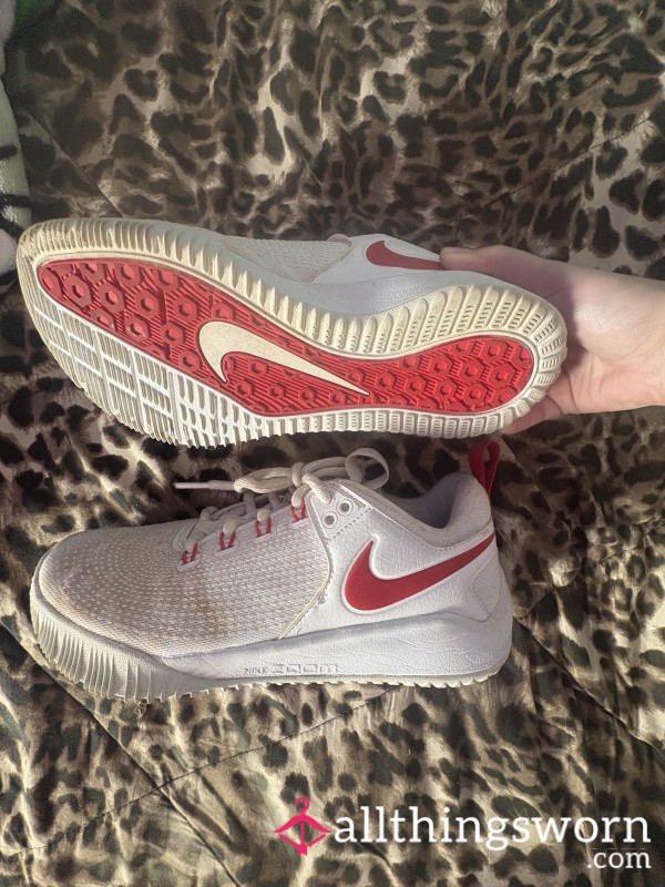 VERY WORN Nike Volleyball Game Shoes (worn Through My Whole Sophomore- Senior Year Of High School And My Freshman Year Of Collage)