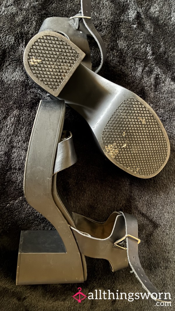 Very Worn Open Toe Shoes
