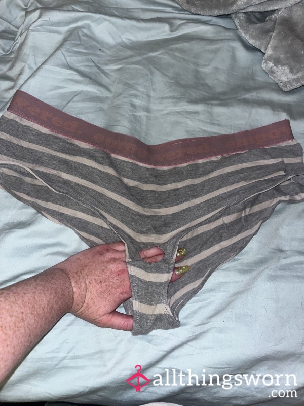 Very Worn Panties With Hole
