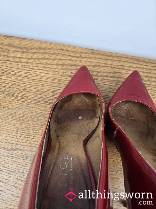 Very Worn Red Office Heels