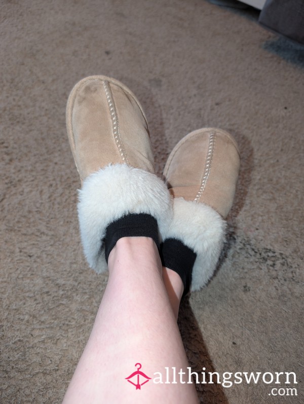 Very Worn Slippers Never Washed