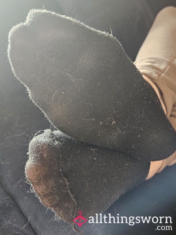 Very Worn Socks Hardened On The Bottem Been Worn For Days