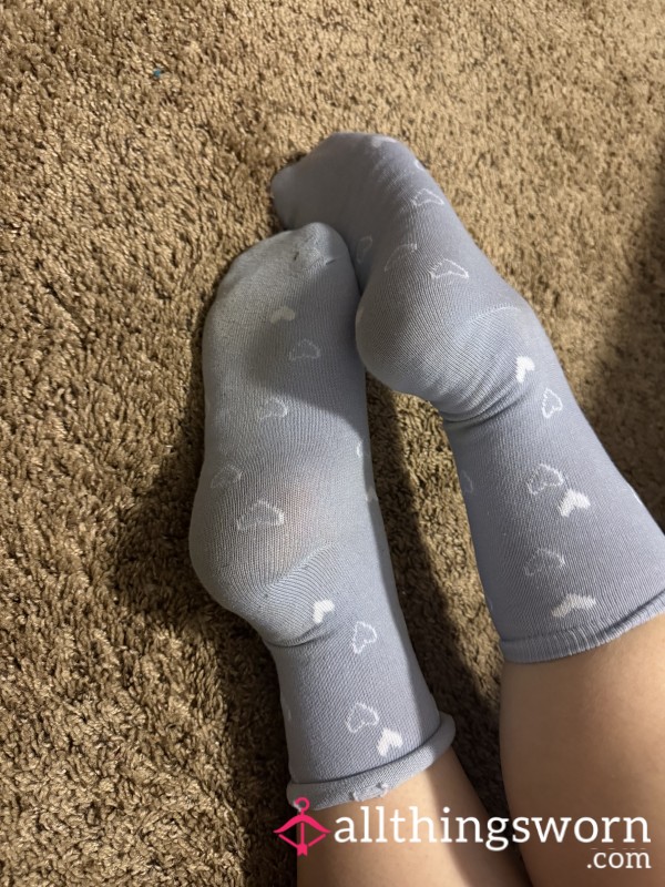 Very Worn Stinky Blue Socks