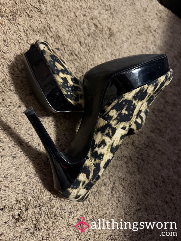 Very Worn, Stinky Cheetah Guess Heels