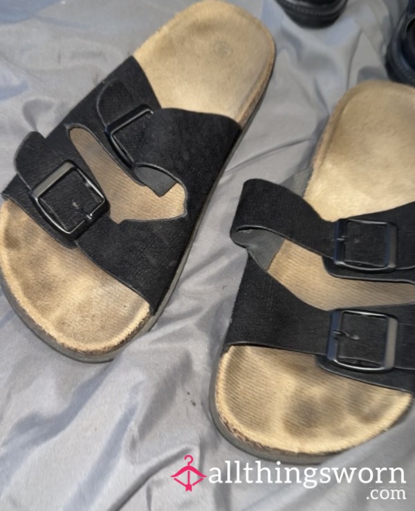 Very Worn, Sweaty Toe Imprint Flats