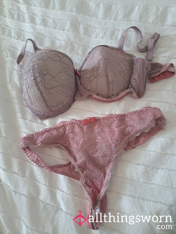 Very Worn Two Peice Lace Underwear Set