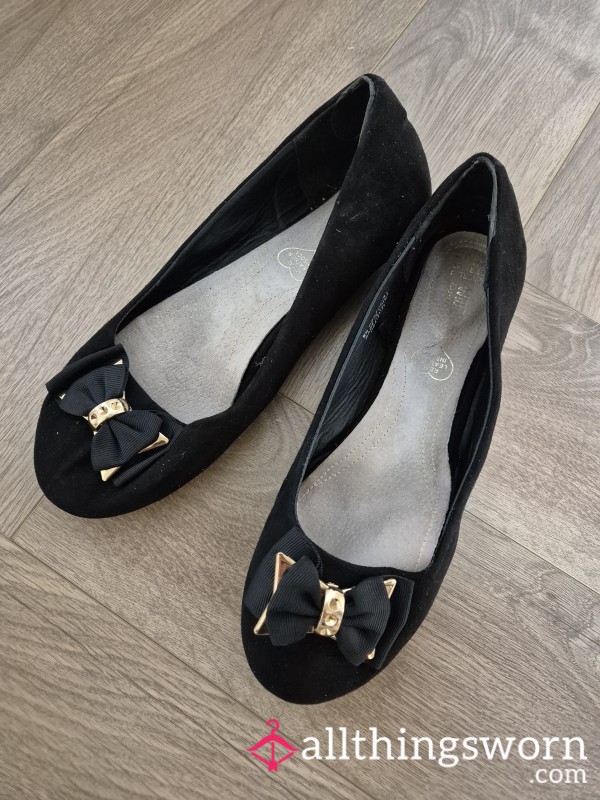 Very Worn Velvet Flats