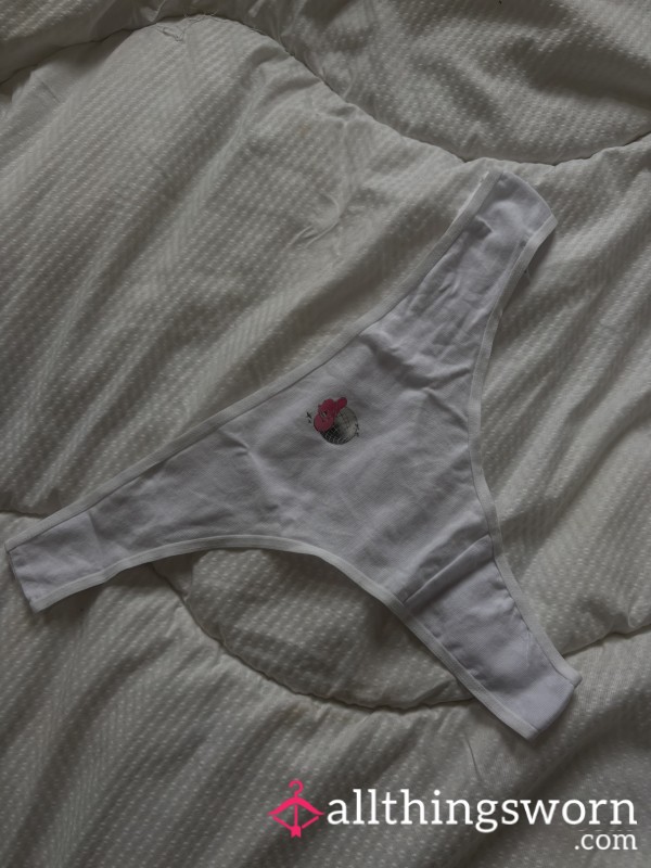 Very Worn White Little Thongs