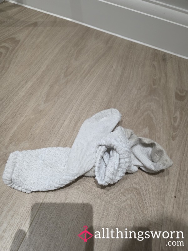 Very Worn White Socks