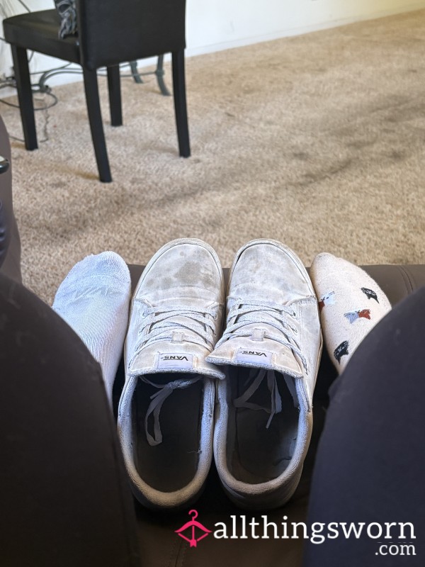 Very Worn White Vans