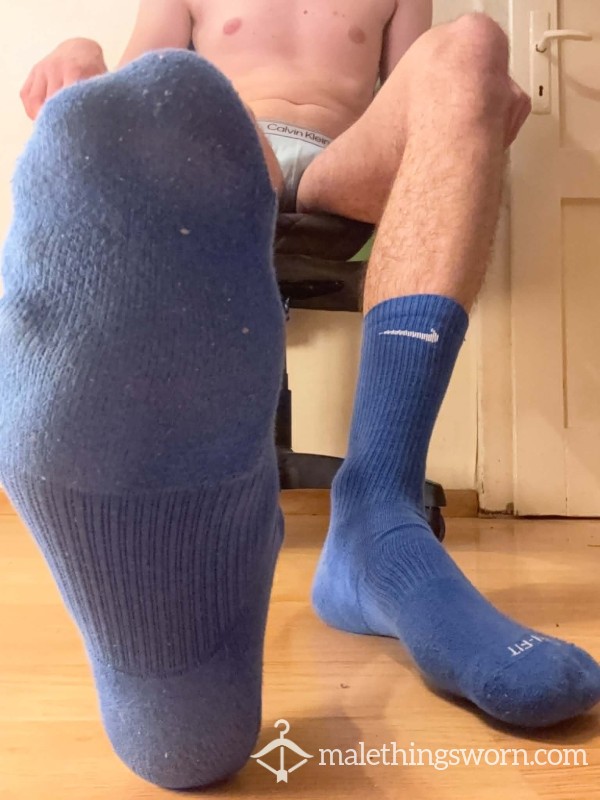 🧦 Vibrant Blue Nike Dri-FIT Crew Socks – Sweaty, Sporty & Full Of Musk 🔥