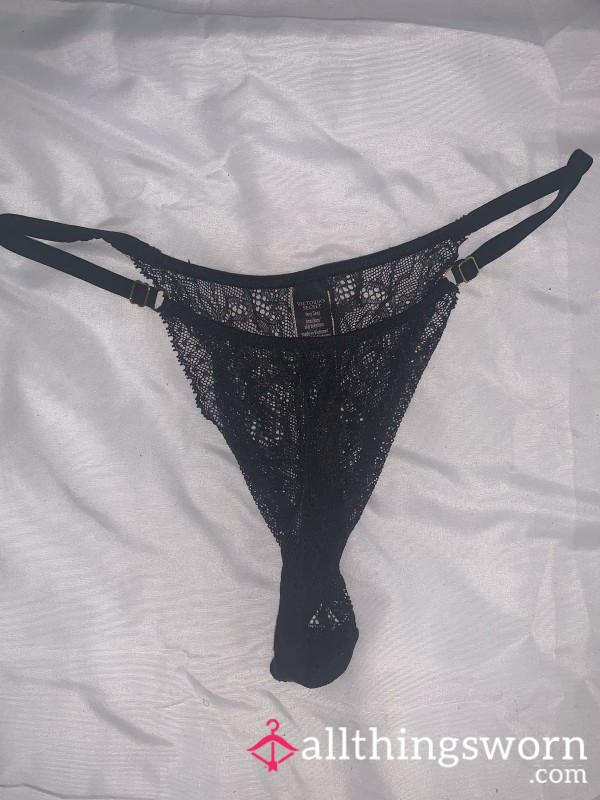 Victoria Secret Black Lace Brazilian Thong