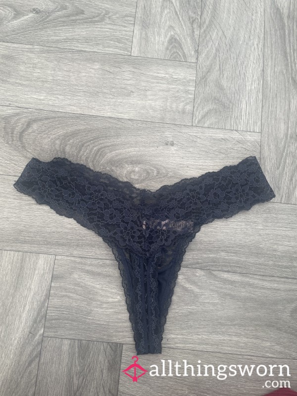 Victoria Secret Lace Thong - Sweaty!