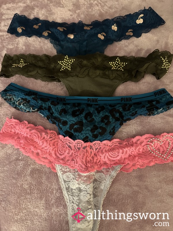 Victoria Secret Lacey Well-Worn Thongs