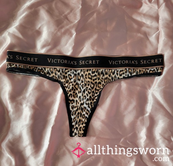 Victoria Secret Leopard Cotton Thong