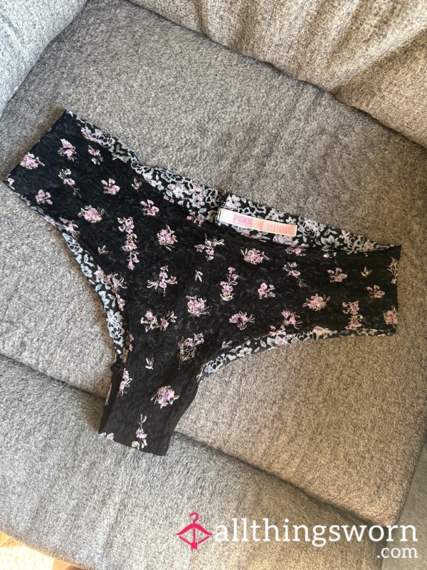 Victoria Secret PINK Flor*l Lace Cheeky Panties - 24hr Wear