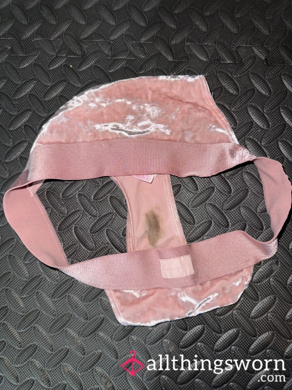 Victoria Secret Pink Velvet Stained Panties 🩷