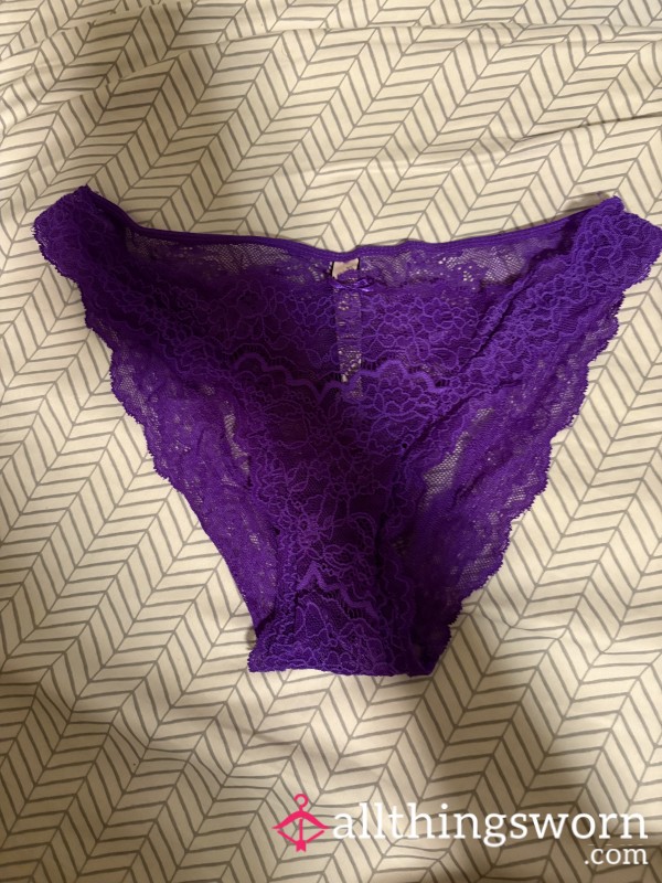 Used Victoria Secret Purple Lace Panties