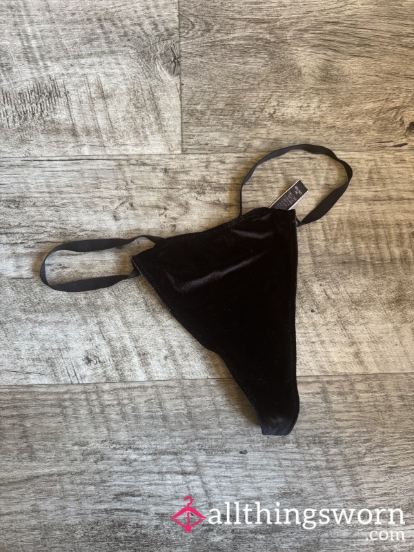 Victoria Secret Velvet Black G String 🖤