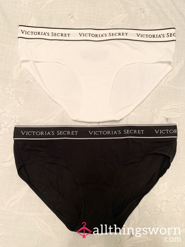 Victoria Secret White Or Black Cotton Hipsters