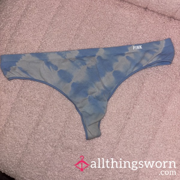 Victoria’s Pink Blue Tie Dye Thong