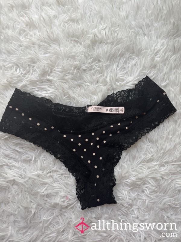 Victoria’s Secret Cheeky Panties Cotton/Lace Trim - Polka Dot