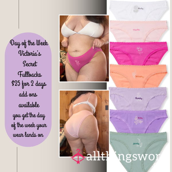 Victoria's Secret Day Of The Week Fullbacks