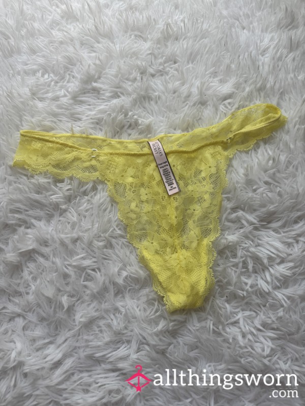 Victoria’s Secret Lace Thong - Yellow